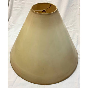 Vintage Large Empire Style Cone Lampshades, Cream - 20"W x 13.5"H - a Pair Avail-Lampshade-Antique Warehouse