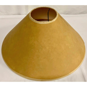 Vintage Late 20th Century Wide Coolie Tan Uno Lamp Shade-Lampshade-Antique Warehouse