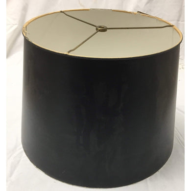 Vintage Round Black Classic Drum Lampshade | Medium | 15