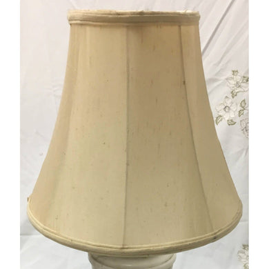 Vintage Round Fabric Bell Lampshade, Cream | Medium-Lampshade-Antique Warehouse