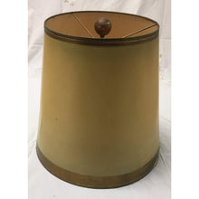 Load image into Gallery viewer, Vintage Tapered Drum Gold Lampshade with Gold Trim | Medium-Lampshade-Antique Warehouse