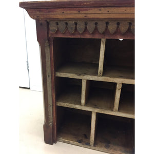 Vintage Wooden Desk Organizer, Mail Sorting Cabinet, Hutch-Cabinet-Antique Warehouse