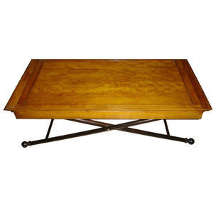 Walnut Tray Top Coffee Table with X-Base legs-Coffee Table-Antique Warehouse