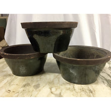 Load image into Gallery viewer, Wide Glazed Terra Cotta Ceramic Planters-Planters-Antique Warehouse