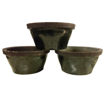 Load image into Gallery viewer, Wide Glazed Terra Cotta Ceramic Planters-Planters-Antique Warehouse